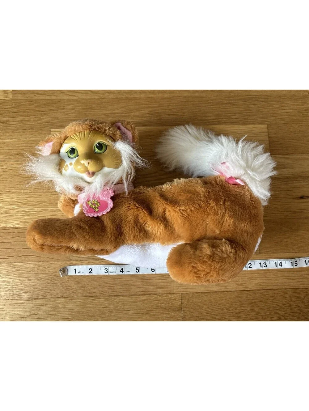 Vintage Hasbro Kitty Surprise Orange Tabby Plush Mother 2 Kittens 1992